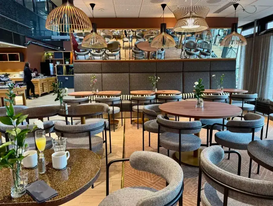 Casino-inspired lounge with elegant gaming atmosphere